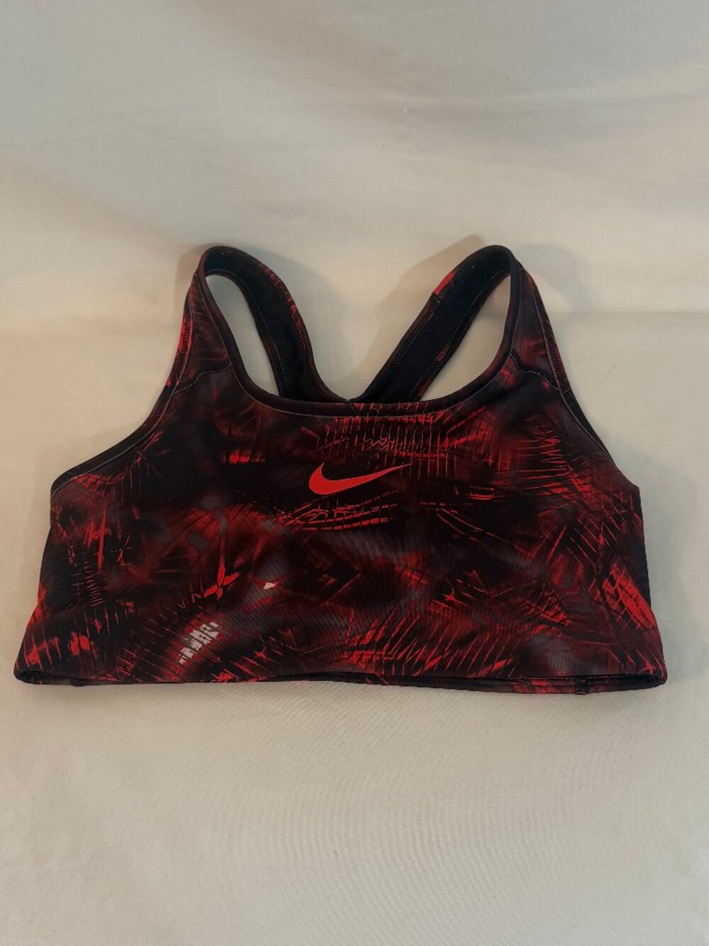 Nike Women's Pro Classic Sports Bra Dri-Fit Medium Red & Black #4101